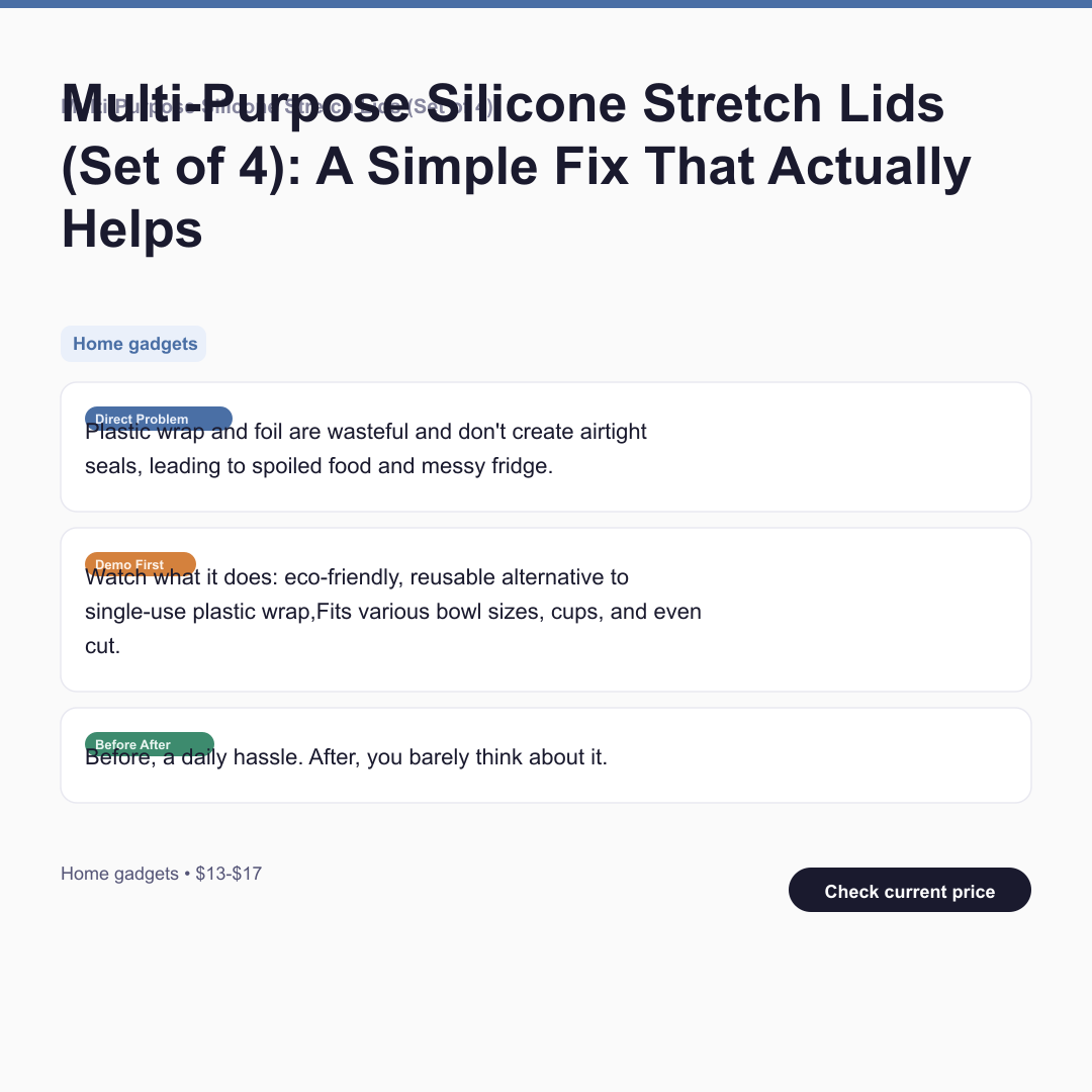 Multi-Purpose Silicone Stretch Lids (Set of 4)